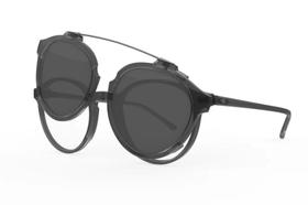 Armação de grau hb switch 0492 matte onyx silver polarized