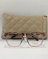 Armação de grau Hickmann modelo HI60049 rose e animal print