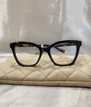 Armação de grau Hickmann modelo Tulipa 2 60049 cor preto com animal print