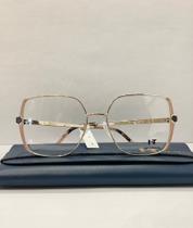 Armação de grau HT modelo 8019 dourado e rosa Armação de grau HT modelo 8019 dourado e rosa