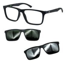 Armação de Grau Mormaii Magnetic Swap 4 6174 Preto Fosco Com 2 Clipons Escolha as cores dos clipons