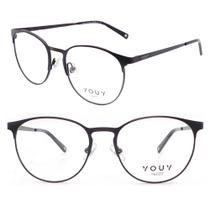 Armação de Grau YOUY Y6007 Preto Fosco Metal Tam 53 Armação de Grau YOUY Y6007 Preto Fosco Metal Tam 53
