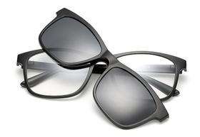 Armação De Óculos 2201 Sem Grau + 1 Lente Clip On Preta Armação De Óculos 2201 Sem Grau + 1 Lente Clip On Preta