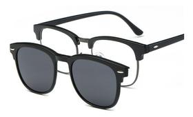 Armação De Óculos 2218 + 1 Lente Clip On Solar Polarizada