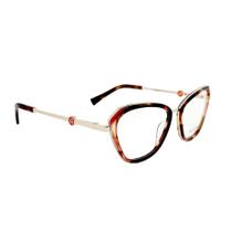 Armação De Óculos Ana Hickmann Ah60068 G22 Marrom Brilho Demi