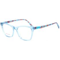Armação De Óculos Atitude At7134 D01 Azul Translúcido Armação De Óculos Atitude At7134 D01 Azul Translúcido