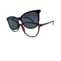 Armação De Óculos Atitude Attach Astral R12 Roxo Fosco Armação De Óculos Atitude Attach Astral R12 Roxo Fosco