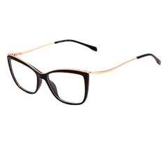 Armação De Óculos Bulget Bg6338in A01 Preto Brilho