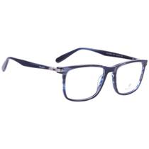 Armação De Óculos Bulget Bg7090m D01 Azul Translúcido Marmorizado