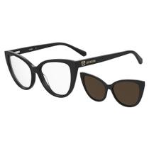 Armação de Óculos Clip On Love Moschino Mol066/Cs 807 - Preto 54