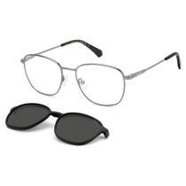 Armação de Óculos Clip On Polaroid Pld 6205/Cs V81 - 55 Cinza