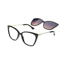 Armação De Óculos Colcci Bandy 4 C6188a3457 Preto Brilho Clip On Armação De Óculos Colcci Bandy 4 C6188a3457 Preto Brilho Clip On