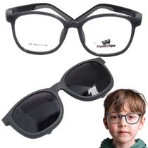 Armação de Óculos Criança Infantil Clip-On UV400 Multiclips