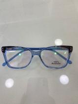 Armação de óculos de grau feminino azul marinho 100%acetato