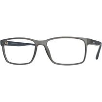Armação de Óculos de Grau Masculino Quadrado Grande Cinza e Azul Original Village Heaven 91021 Armação de Óculos de Grau Masculino Quadrado Grande Cinza e Azul Original Village Heaven 91021