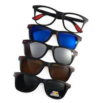 Armação De Oculos De Sol Com Clip On Preto Polarizado Uv Armação De Oculos De Sol Com Clip On Preto Polarizado Uv