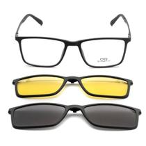 Armação de Óculos Difaty Clip-On 0795 C2 58 20 145 Masculino Original