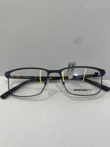 Armação de óculos em metal NYC com detalhes preto e azul