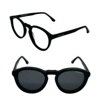Armação De Óculos Evoke Clip On Round Ii A11 Preto Fosco