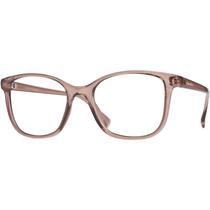 Armação de Óculos Feminino Grau Quadrada Marrom Claro Transparente Original VH 91049