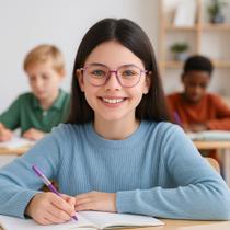 Armação de óculos grau infantil flexível menina - diamanti