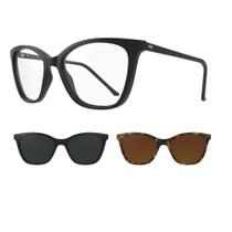 Armação De Óculos Hb Clip On Switch 0385 10103850688032 Preto Brilho