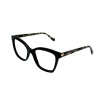 Armação De Óculos Hickmann Tulipa Hi60049 A01 Preto Brilho Armação De Óculos Hickmann Tulipa Hi60049 A01 Preto Brilho