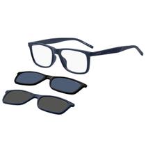 Armação De Óculos Hugo Clip On Hg1329/g/cs2 9n7 55 Azul Brilho Armação De Óculos Hugo Clip On Hg1329/g/cs2 9n7 55 Azul Brilho