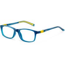 Armação De Óculos Infantil Nano Vista Sleek Crew 3.0 Nao3100144 Azul Brilho
