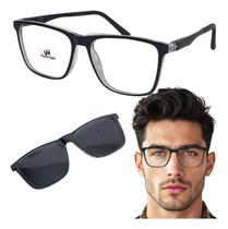 Armação De Óculos Masculino Dual Mult - Clip On Solar Uv400 Armação De Óculos Masculino Dual Mult - Clip On Solar Uv400