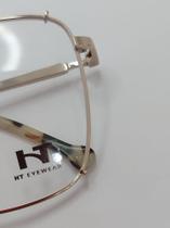Armação de óculos , material metal aro todo, cores dourada com nude Armação de óculos , material metal aro todo, cores dourada com nude
