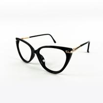 Armação De Óculos Mey Eyewear Me6202 C01 53 Preto Brilho