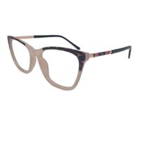 Armação De Óculos Mey Eyewear Me7658 C1 53 Nude Brilho
