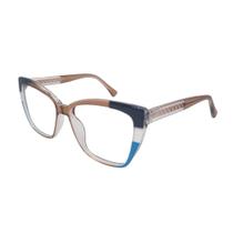 Armação De Óculos Mey Eyewear Me7680 C7 55 Marrom Translúcido