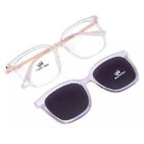Armação De Óculos P Grau Clip On Feminino Multiclips Fashion