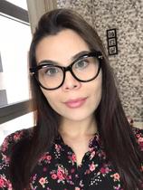 Armação De Óculos Para Grau Feminina Gatinho Amélia Preta
