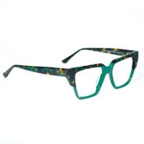 Armação De Óculos Para Grau Feminina Quadrado Cat-Eye Acetato rhar-f2400B