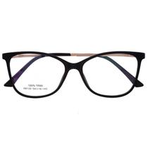 Armação De Óculos Para Grau Feminina Quadrado Love Preto