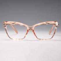 Armação de Óculos para Grau Feminino Retrô Vintage Geek Transparente Gato Gatinho 6605 - LUXO