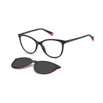 Armação De Óculos Polaroid Clip On Pld6138/cs 807 53 Preto Brilho -