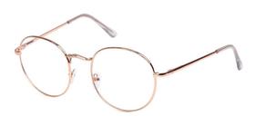 Armação De Óculos Sem Grau De Metal Unissex Redonda - Vinkin