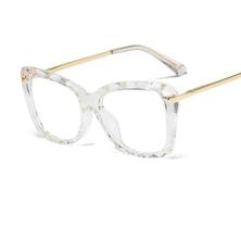 Armação De Óculos Sem Grau Transparente Grande Feminino Tamanho 55 Tr90 Moda A15 - Óculos20v