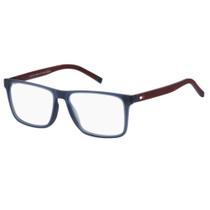 Armação De Óculos Tommy Hilfiger Th1948 Gv4 55 Azul Fosco