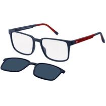 Armação De Óculos Tommy Hilfiger Th2145/cs 8ru99 55 Azul Fosco