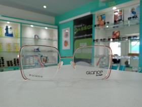 Armaçao glance metal + fio de naylon rosa