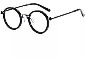 Armação Grau Óculos Masculina Preta Retro Vintage Redonda - GHC Acessórios Ópticos