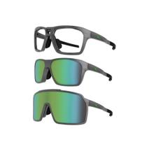 Armação Hb Clip-On Presto Graphene Verde Espelho Polarizado