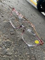 Armação Infantil degradê rosa e transparente acetato
