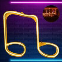 Armação Nota Musical Neon LED Amarelo 127V Decoração Casa Estúdio Quarto 801704