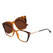 Armação Óculos Clipon 2 1 Grau Feminino Quadrado Croácia Ani